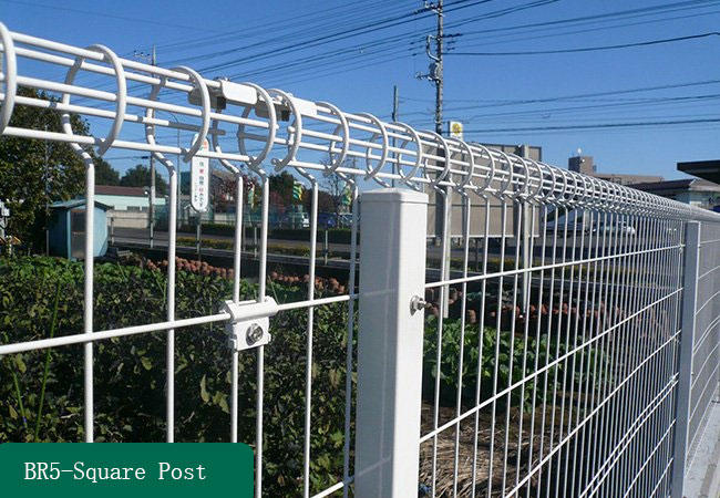 Square Post Double Loop Fence