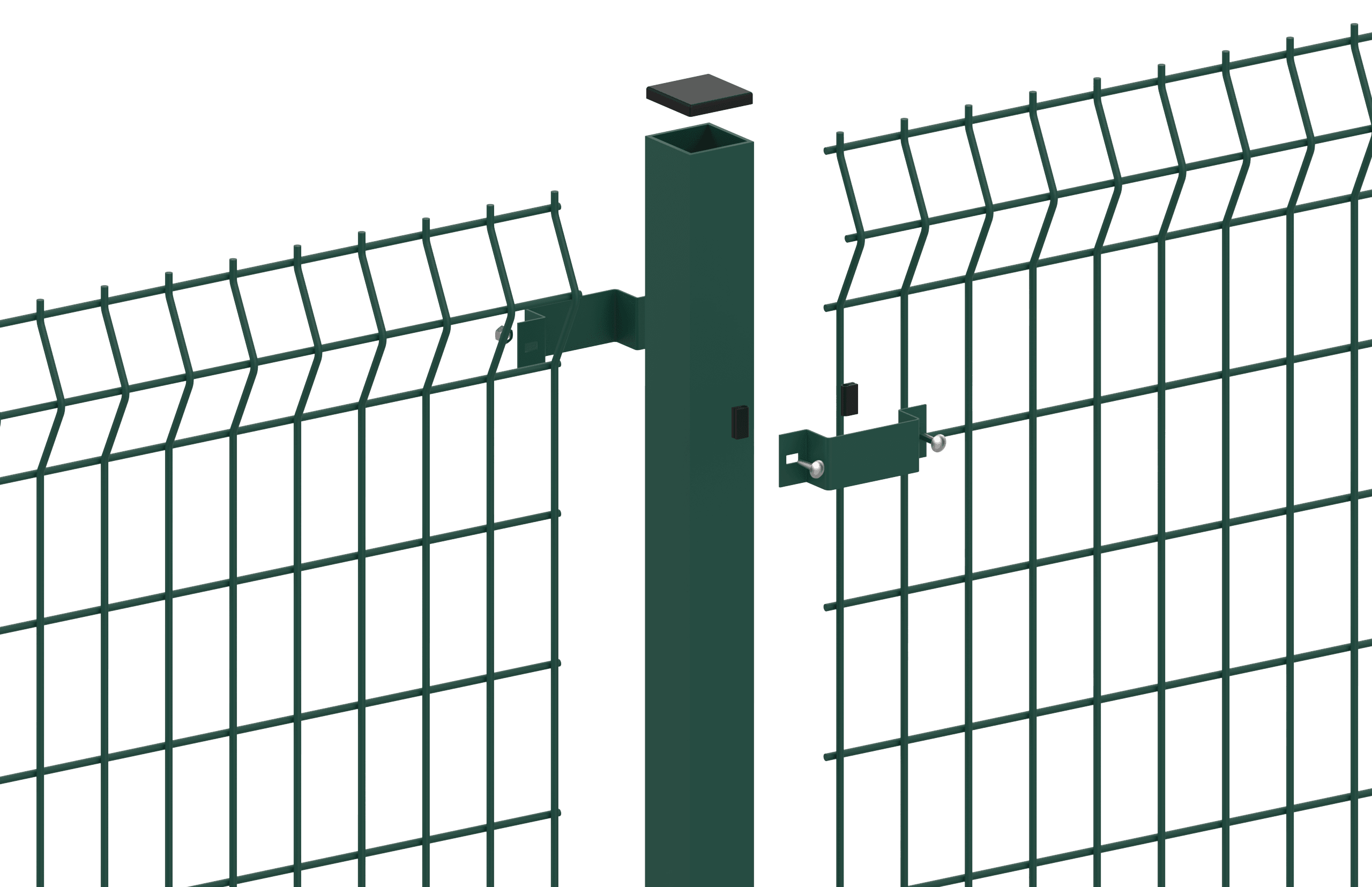 Square Post 3D Fence