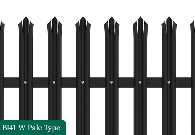 W Pale Metal Palisade Fence