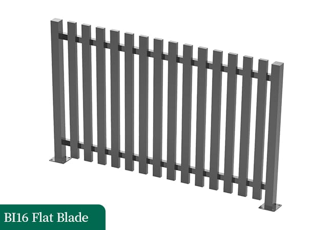 Flat Blade Tubular Fence