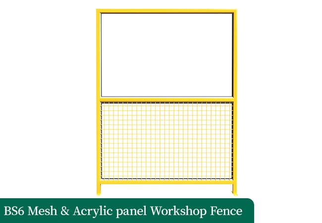 Mesh & Acrylic panel Workshop Fence